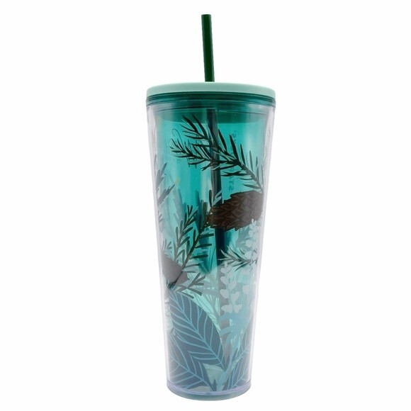 Starbucks Venti Cold Cup Washington the Evergreen State Tumbler Green 24 fl oz - Picture 3 of 13